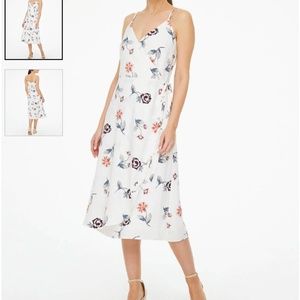 Loft Floral Midi Wrap Dress